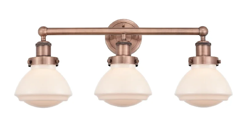 Dimmable Industrial Lighting for Ambiance ControlEdison Three Light Bath Vanity
