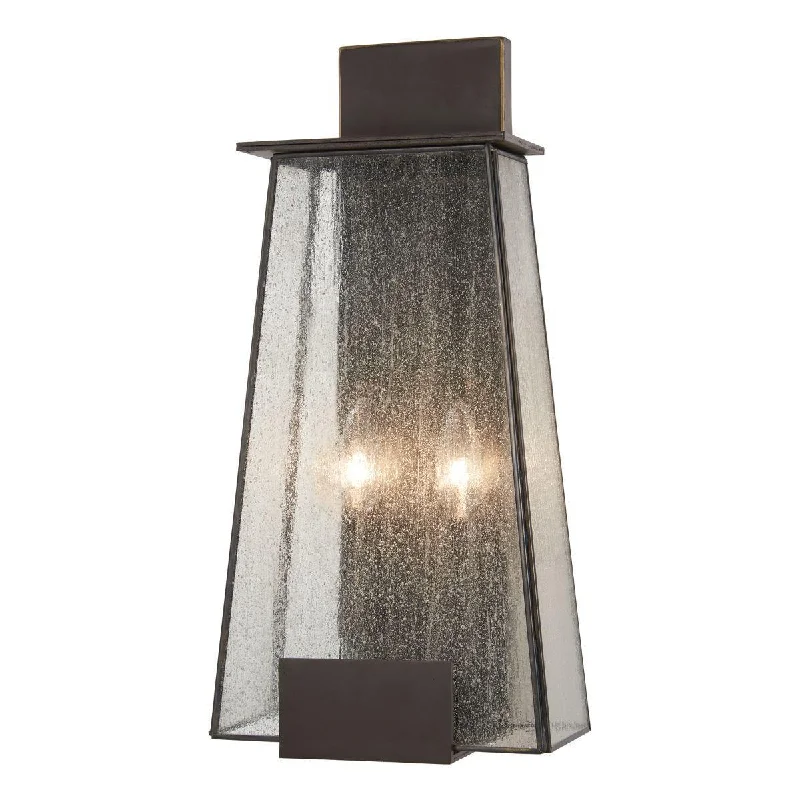 Low - Bay Industrial Lighting Fixtures for Small FactoriesBistro Dawn 18 in. 2 Lights Outdoor Wall Lantern Bronze Finish