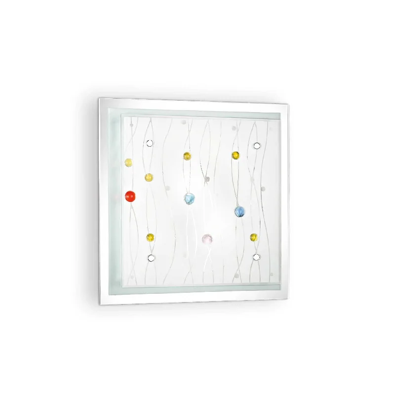 Track lighting with a brushed nickel finishbohemian wall lamps with colorful glass for an eclectic hallwayOcean Wall Light Fitting 2/3Lt