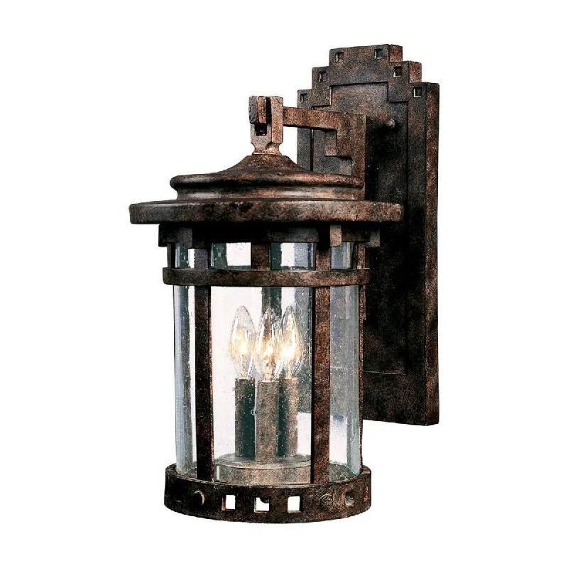 Industrial Exit Sign Lighting for Quick EvacuationSanta Barbara DC 16 In. 3 Lights Outdoor Wall Light Bronze Finish