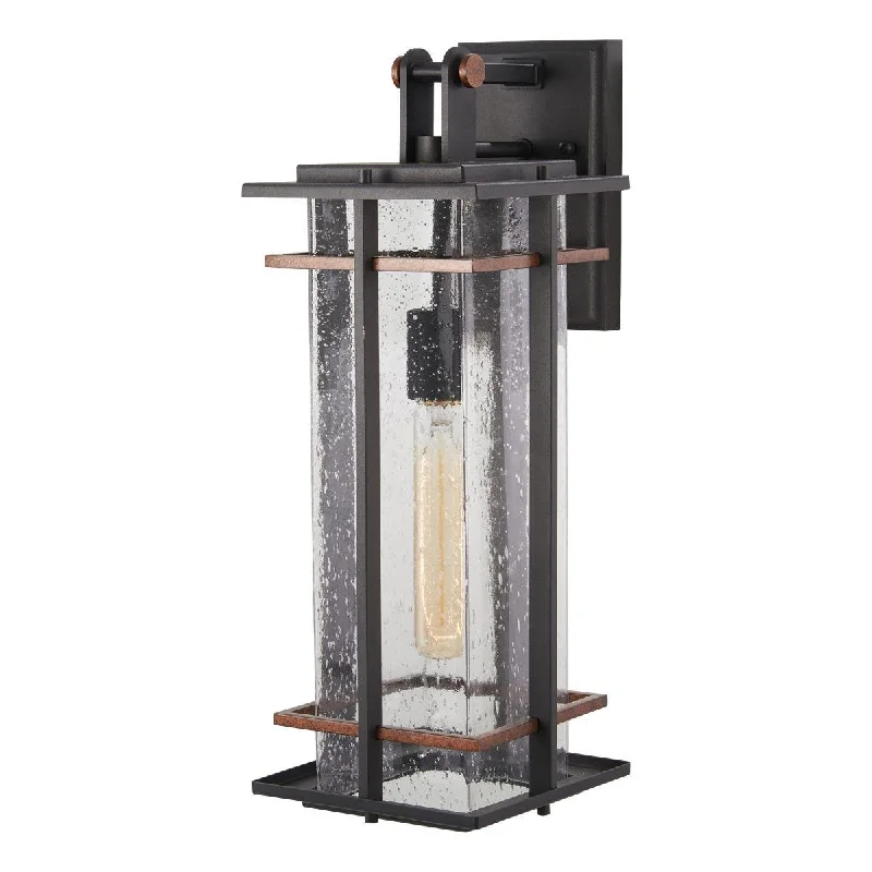 Dimmable Industrial Lighting for Ambiance ControlSan Marcos 18 in. Outdoor Wall Lantern Black & Antique Copper Finish