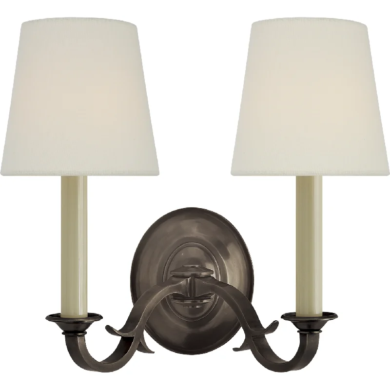 White track lighting for a clean lookChanning Double Sconce
