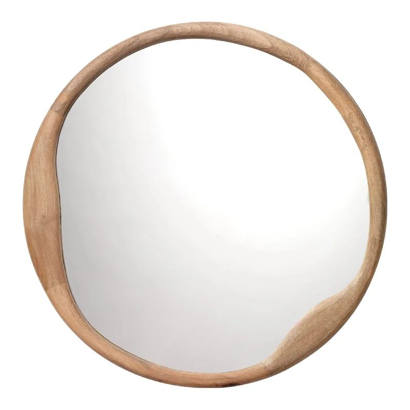 Rustic track lighting for farmhouse decorOrganic Round Mirror
