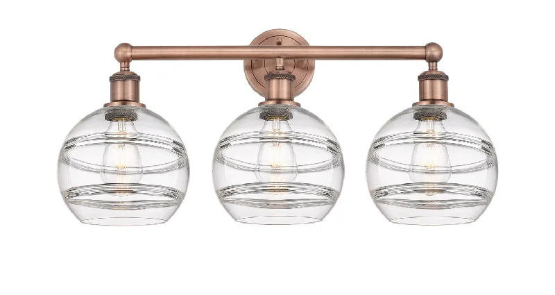 Dimmable Industrial Lighting for Ambiance ControlDowntown Urban Three Light Bath Vanity