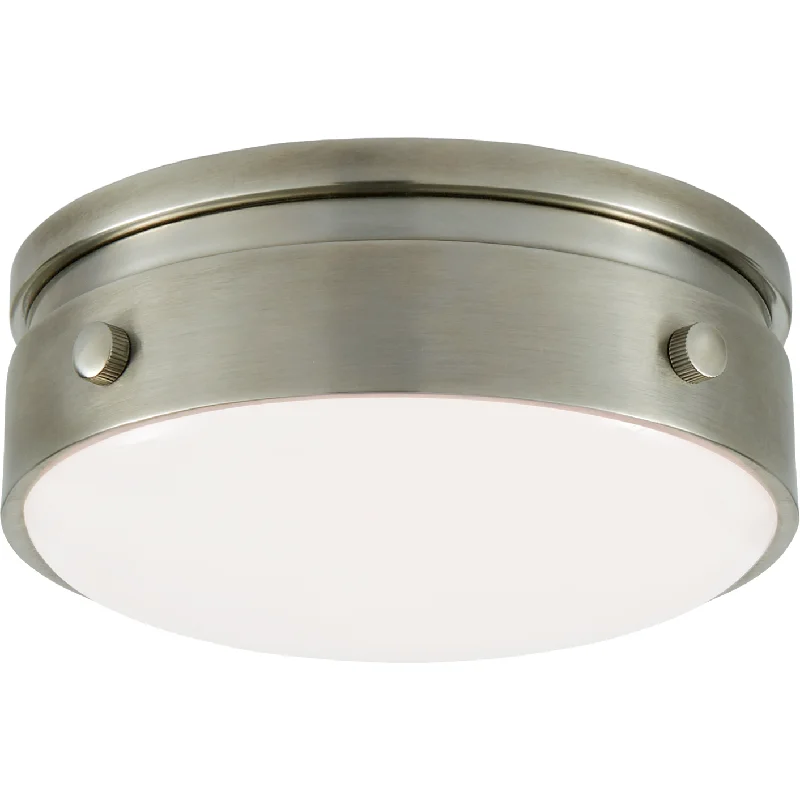 Track lighting with clear glass shadesHicks 5.5" Solitaire Flush Mount