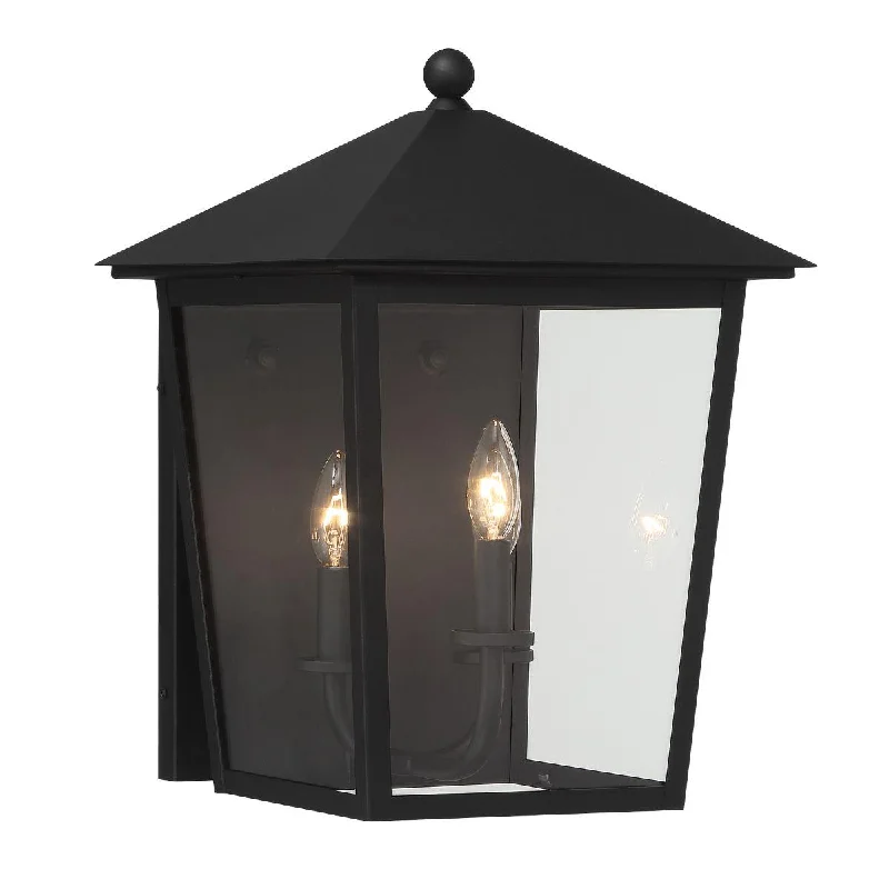 Durable Industrial Lighting for Harsh EnvironmentsNoble Hill 18 In. Outdoor wall lantern Black Finish