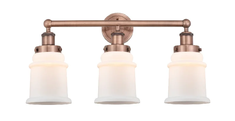 Waterproof Industrial Lighting for Wet AreasEdison Three Light Bath Vanity