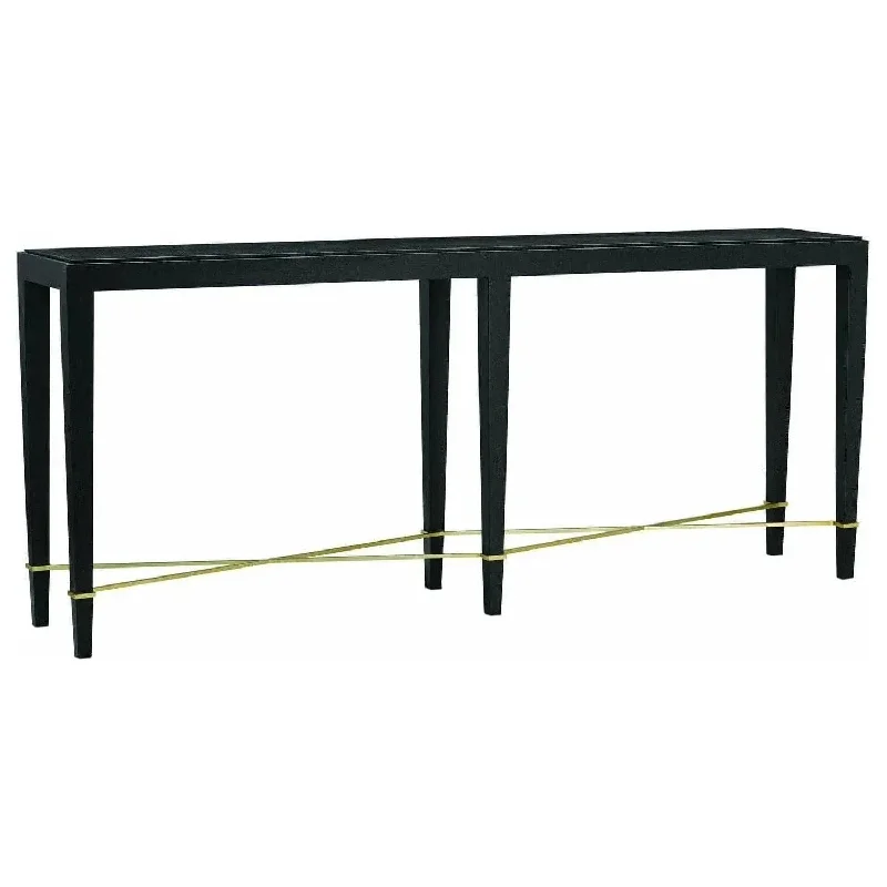 Track lighting with a brushed nickel finishVerona Console Table