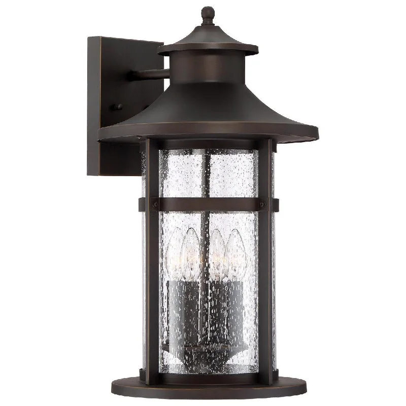 Energy - Efficient Industrial Lighting for Cost - SavingsHighland Ridge 21 in. 4 Lights Outdoor Wall Lantern Oil Rubbed Bronze & Gold Finish