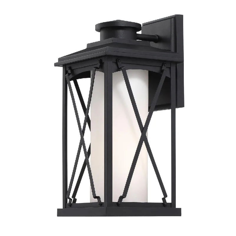 Industrial Lighting for Textile MillsLansdale 16 in. Outdoor Wall Lantern Matte Black Finish