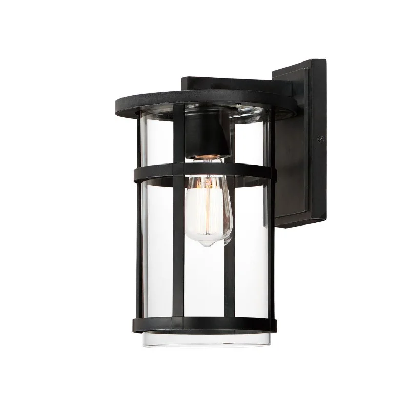 Industrial Lighting for Furniture FactoriesClyde Vivex 14 in. Outdoor Wall Sconce Black Finish