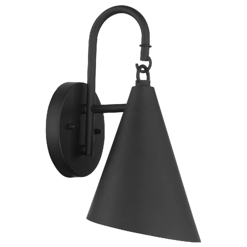 Waterproof Industrial Lighting for Wet AreasPlaywright 13 in. Outdoor Wall Sconce Black Finish