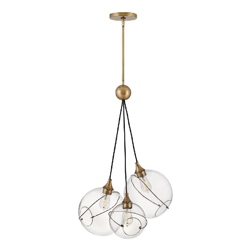 Wireless track lighting for easy installationSkye Large Three Light Pendant