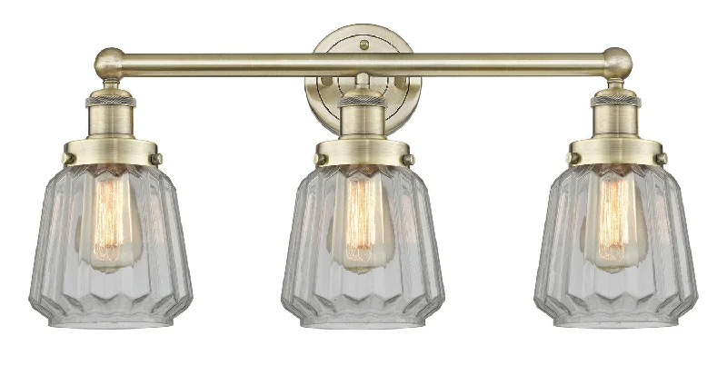 Industrial Pendant Lighting for Machine ShopsEdison Three Light Bath Vanity