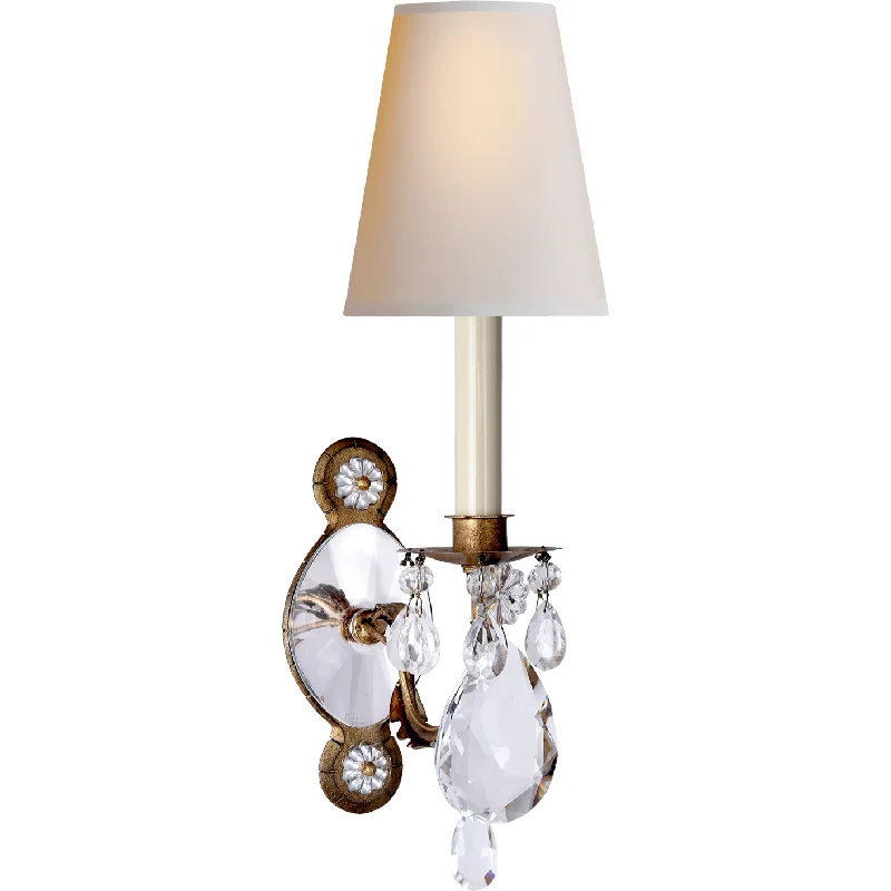 Track lighting for creating a moody atmosphereYves Crystal Single Arm Sconce