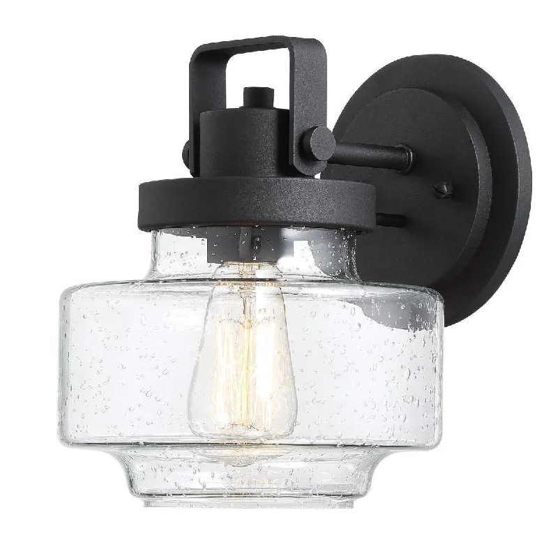 Industrial Wall - Mounted Lighting for Workshop WallsRosecrans 10 in. Outdoor Wall Sconce Black Finish
