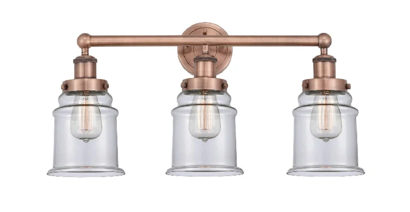 Industrial Lighting for Pharmaceutical ManufacturingEdison Three Light Bath Vanity