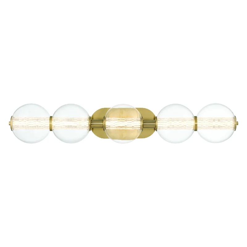 Track lighting with multiple heads for flexibilityAtomo 38" 5-Light Vanity