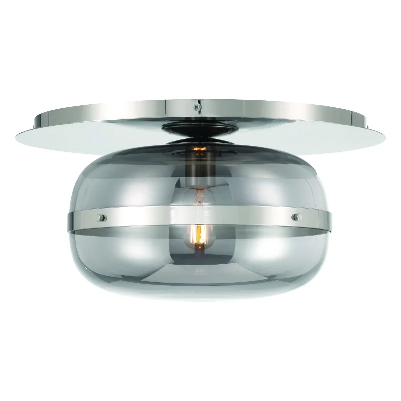 Modern track lighting with LED bulbsNottingham 14" 1-Light Flush Mount