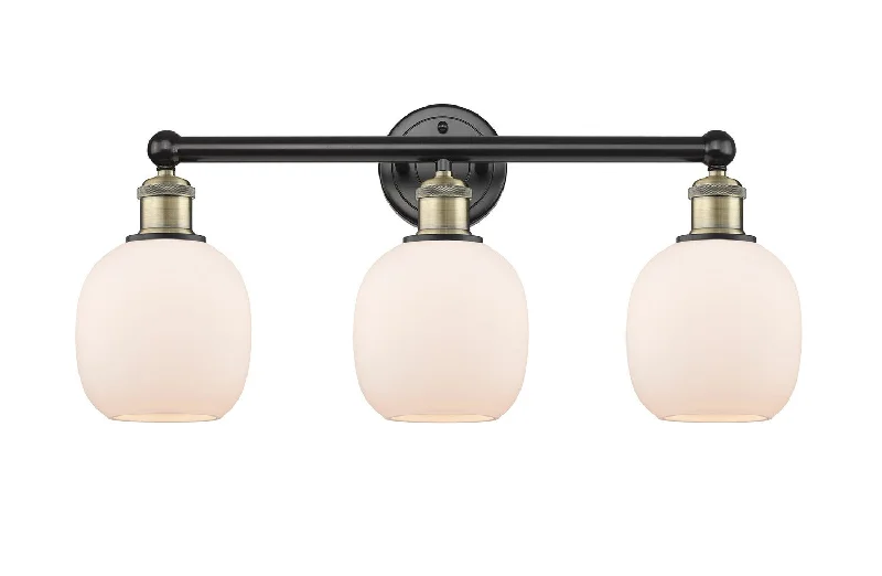 Industrial Lighting for Printing Press FacilitiesEdison Three Light Bath Vanity