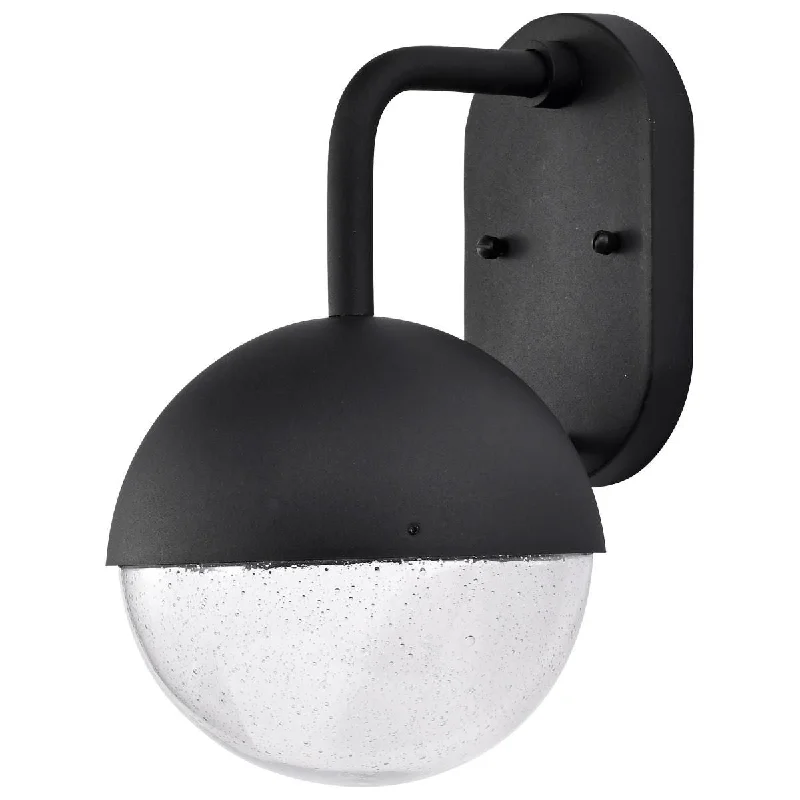Adjustable Industrial Lighting for Flexible IlluminationAtmosphere 14 In. LED Outdoor Wall Light Black Finish Seeded Glass