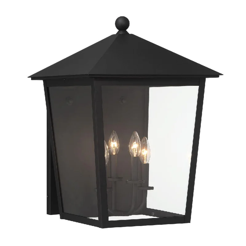 Industrial Lighting for Chemical PlantsNoble Hill 22 In. Outdoor wall lantern Black Finish