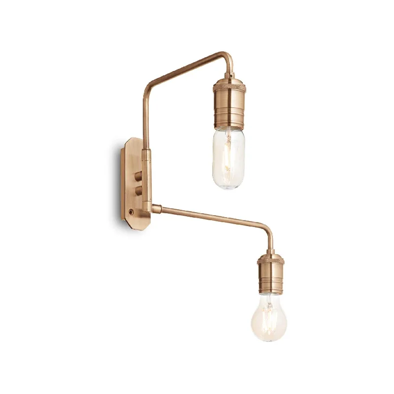 Track lighting with a chunky, bold designrustic farmhouse wall lamps with wooden accents for cozy bedroomsTriumph Wall Light Fitting - Brass Finish