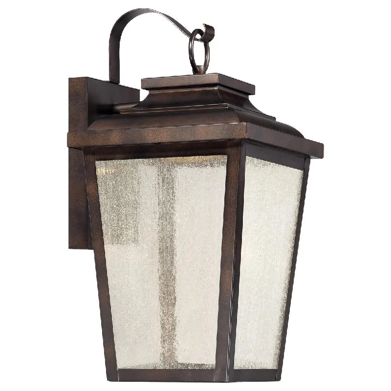 Industrial Lighting for Textile MillsIrvington Manor 17 in. LED Outdoor Wall Lantern Bronze Finish