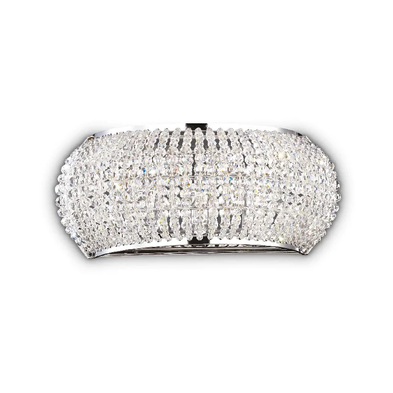 Track lighting for highlighting bookcasesvictorian style wall lamps with intricate metalwork for traditional entrywaysPasha Crystal Wall Light Fitting