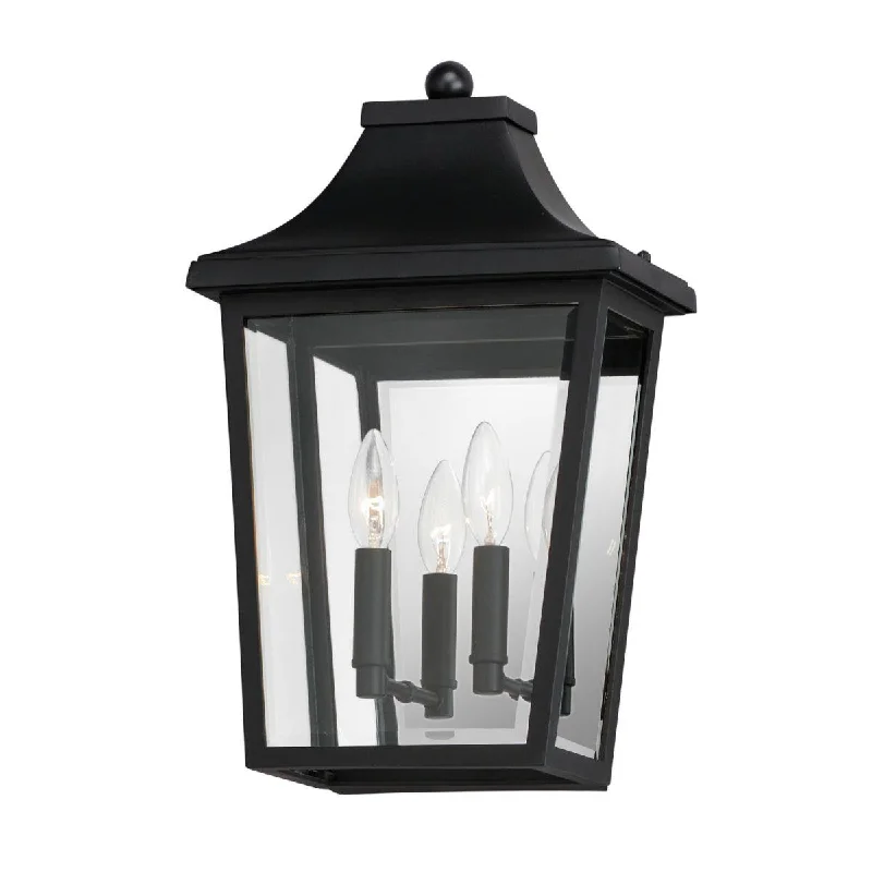 Industrial Lighting for Pharmaceutical ManufacturingSUTTON PLACE VX 17 in. 2 Lights Outdoor Wall Light Black Finish