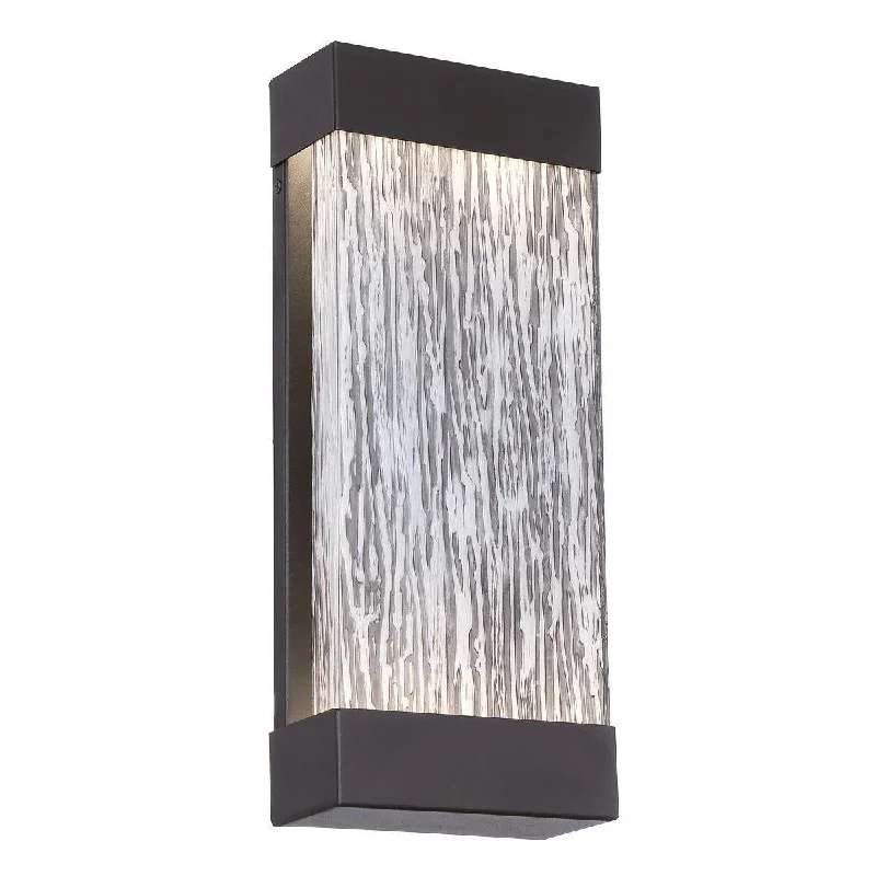 Industrial Lighting for Automotive Manufacturing Plants35892 17 In. 2 Lights LED Outdoor Wall Sconce Black Finish