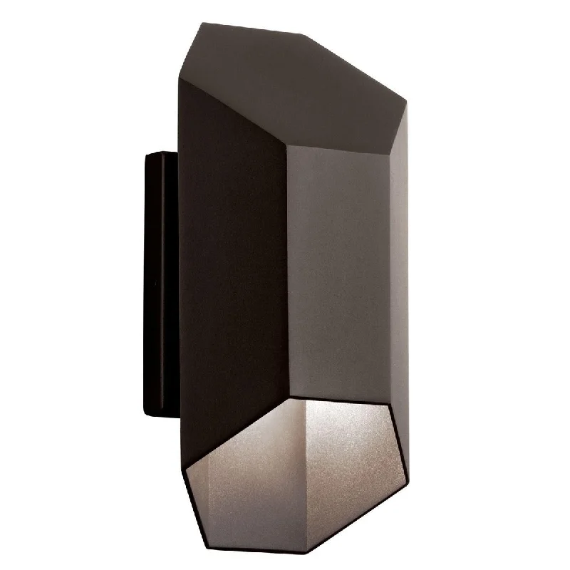 Industrial Lighting for Food Processing FactoriesEstella 12 in. LED Outdoor Wall Sconce 720 Lumens 3000K Bronze Finish