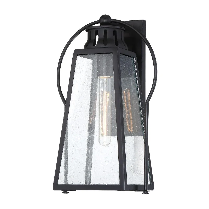 Industrial Lighting for Metal Fabrication ShopsHalder Bridge 15 in. Outdoor Wall Lantern Black Finish