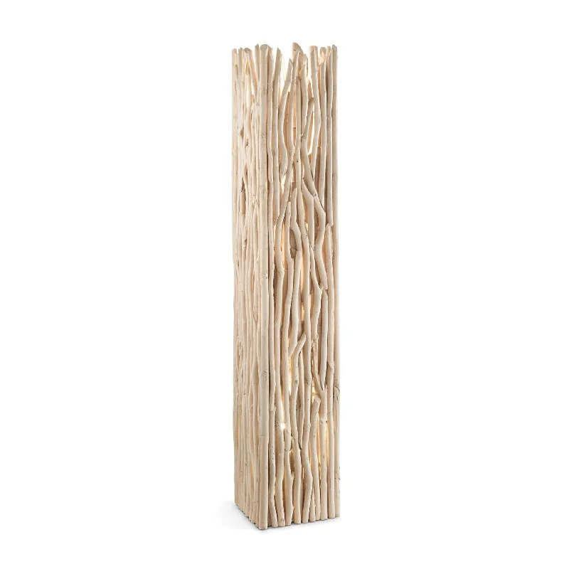 Industrial - style track lighting for loftsDriftwood Floor Lamp - Wood Finish