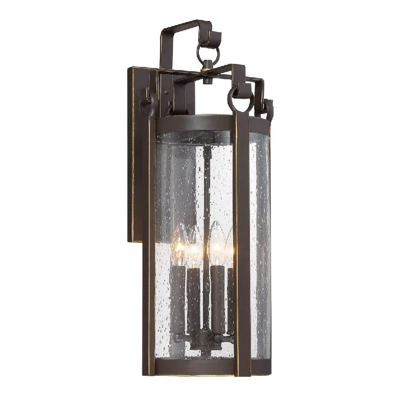Industrial Ceiling - Mounted Lighting for Assembly PlantsSomerset Lane 25 in. 4 Lights Outdoor Wall Lantern Bronze Finish