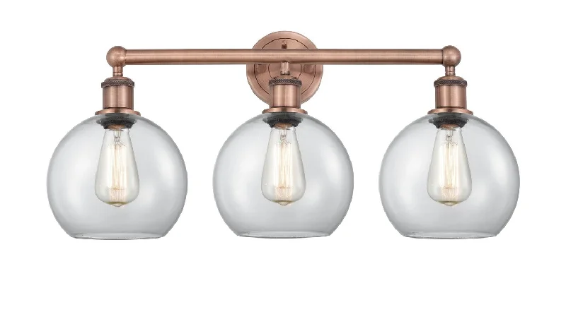 Industrial Exit Sign Lighting for Quick EvacuationDowntown Urban Three Light Bath Vanity