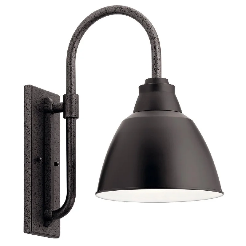 Industrial Lighting for Metal Fabrication ShopsPellinord 10 in. Outdoor Wall Light Black Finish
