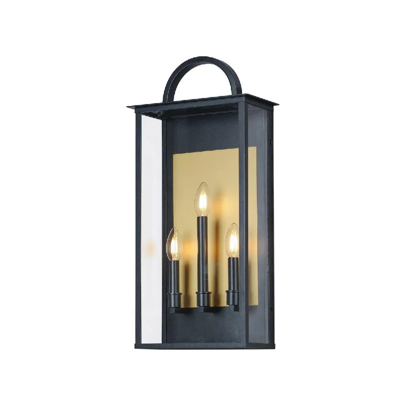 Dust - Resistant Industrial Lighting for Dirty WorkspacesManchester 24 in. 3 Lights Outdoor Wall Sconce Black Finish