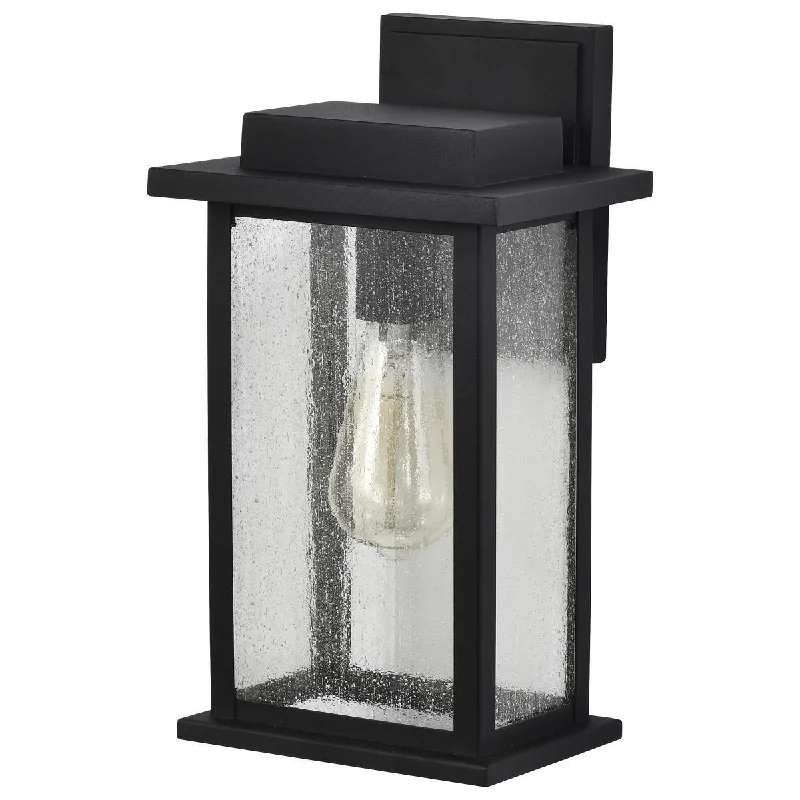 Industrial Flood Lighting for Outdoor Loading DocksSullivan 13 In. Outdoor Wall Light Matte black Finish with clear seeded glass
