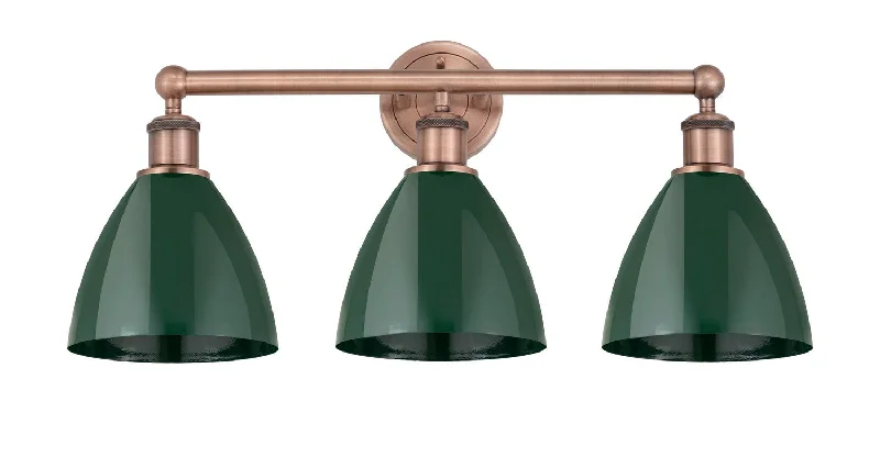 Industrial Lighting for Metal Fabrication ShopsDowntown Urban Three Light Bath Vanity