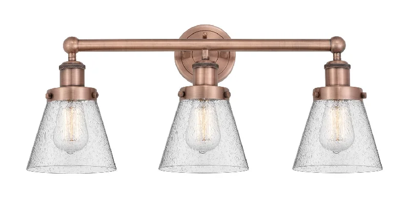 Industrial Lighting for Printing Press FacilitiesEdison Three Light Bath Vanity