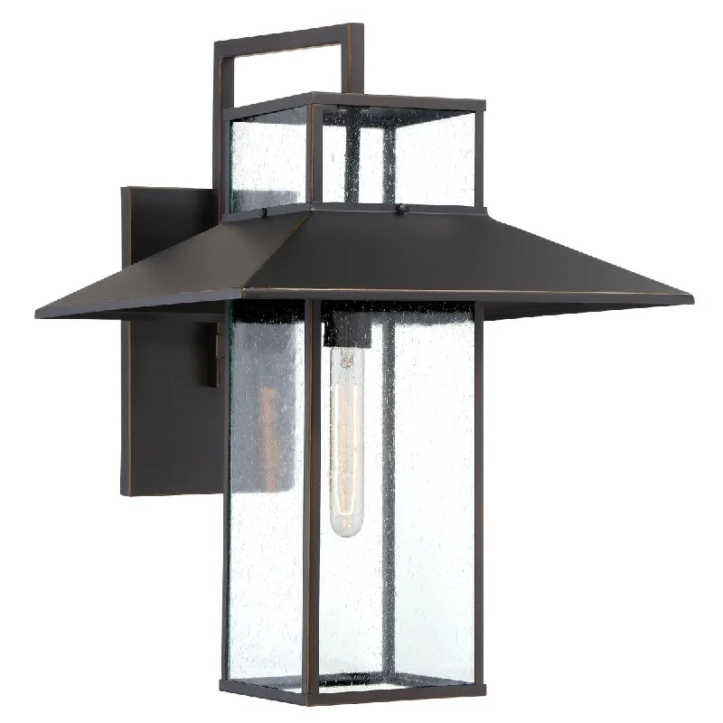 Industrial Lighting for Printing Press FacilitiesDanforth Park 22 in. Outdoor Wall Lantern Oil Rubbed Bronze & Gold Finish