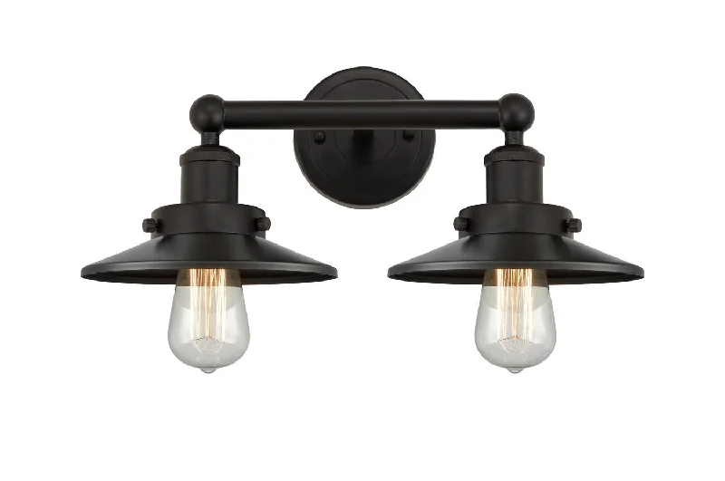Industrial Lighting for Woodworking FactoriesFranklin Restoration Two Light Bath Vanity