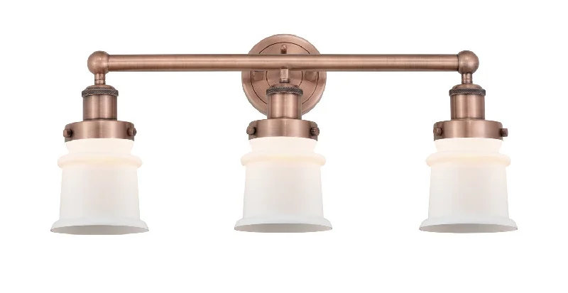 Dimmable Industrial Lighting for Ambiance ControlEdison Three Light Bath Vanity
