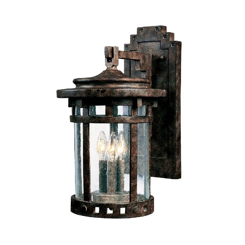 Industrial Lighting with High CRI (Color Rendering Index) for True Color PerceptionSanta Barbara DC 20 In. 3 Lights Outdoor Wall Light Bronze Finish