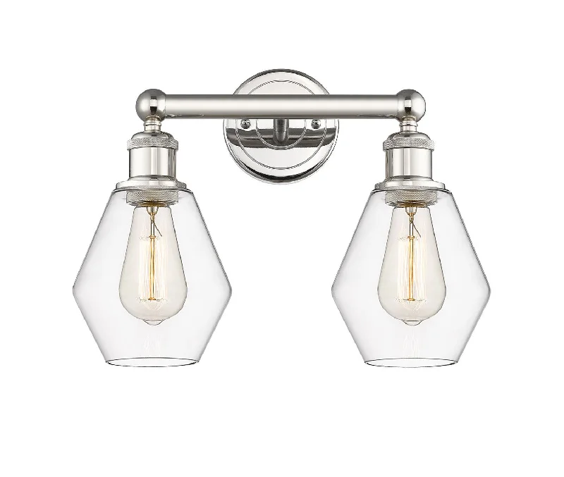 Industrial Lighting with High CRI (Color Rendering Index) for True Color PerceptionEdison Two Light Bath Vanity