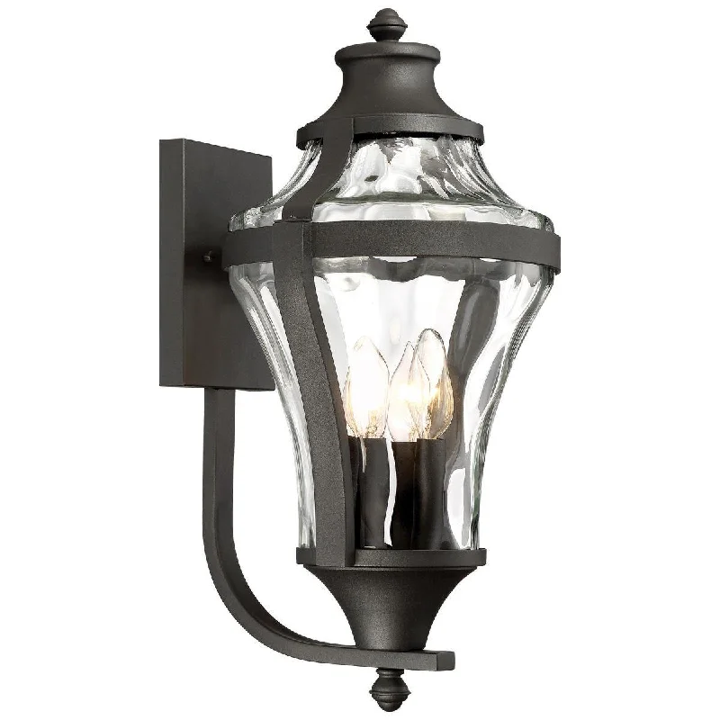 Industrial Exit Sign Lighting for Quick EvacuationLibre 21 in. 4 Lights Outdoor Wall Lantern Black Finish