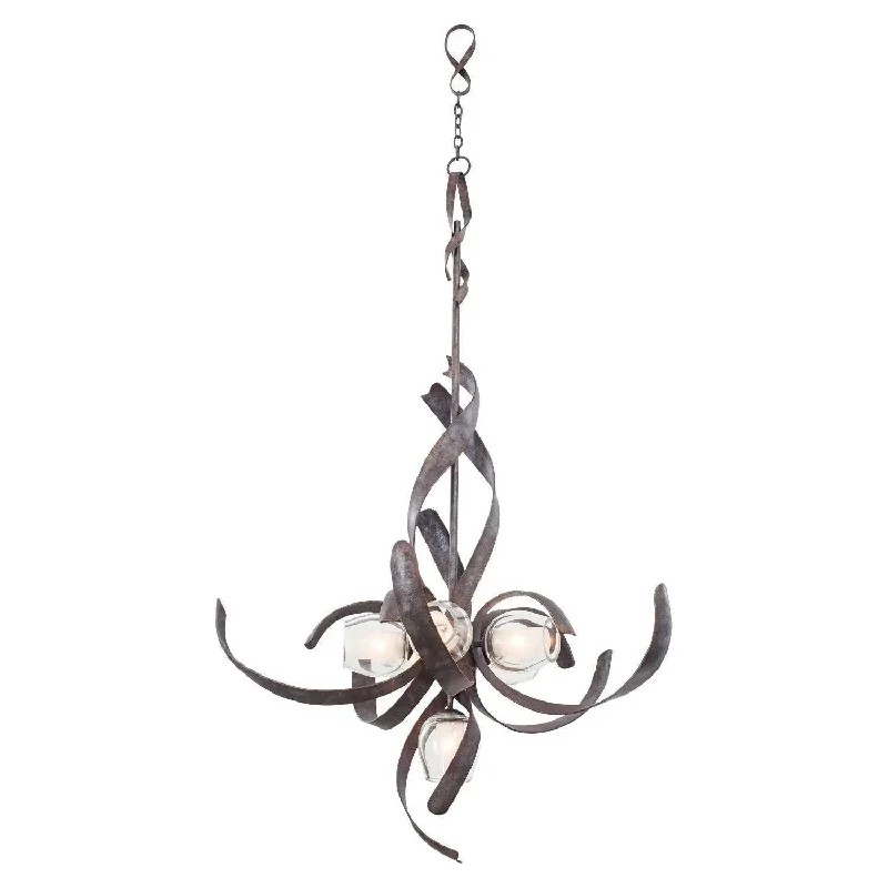 Track lighting with a brushed nickel finishSolana LED Chandelier