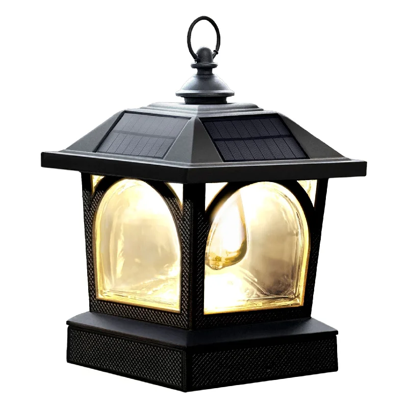 Contemporary track lighting in black finishEdison Solar Lantern/Post Cap
