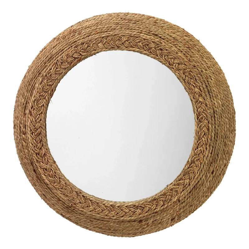 Track lighting with a brushed nickel finishSeagrass Mirror